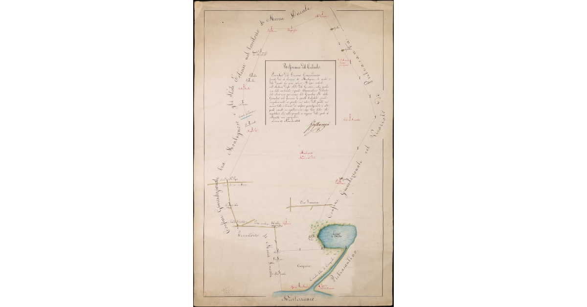 Perimetro del decimo circondario formato dal solo comune di Montignoso