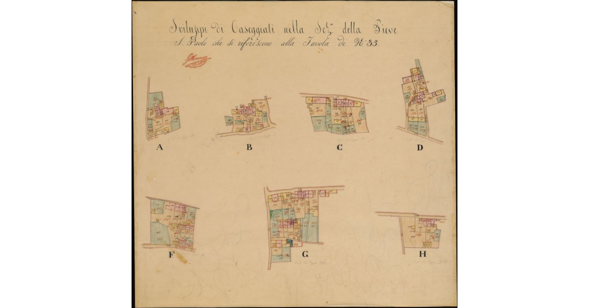 Foglio III. "Sviluppi di caseggiati nella sez. di pieve di s. Paolo che si riferisce alla tavola 55"