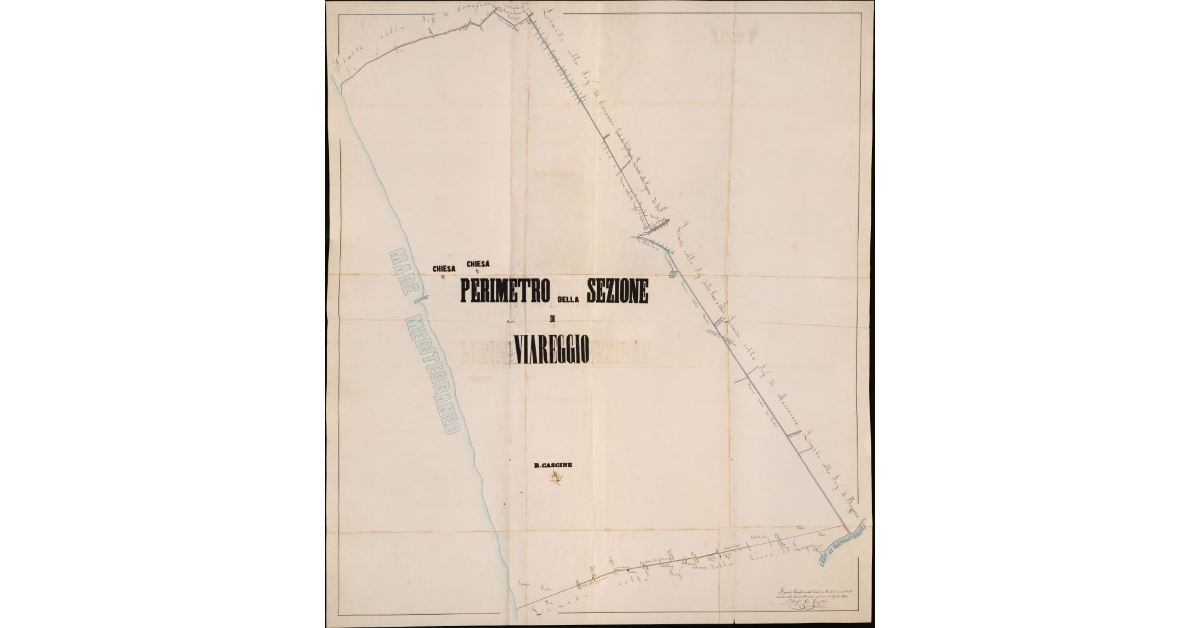 Foglio unico. Perimetro della sezione di Viareggio. Comunità di Viareggio