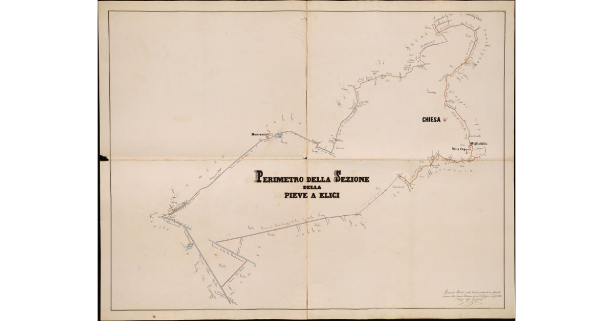 Foglio unico. Perimetro della sezione di Pieve a Elici. Comunità di Viareggio