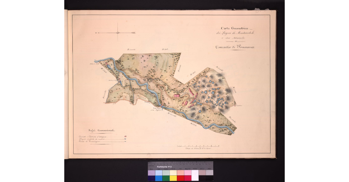 Carta Geometrica dei Lagoni di Monte Cerboli e sue adiacenze