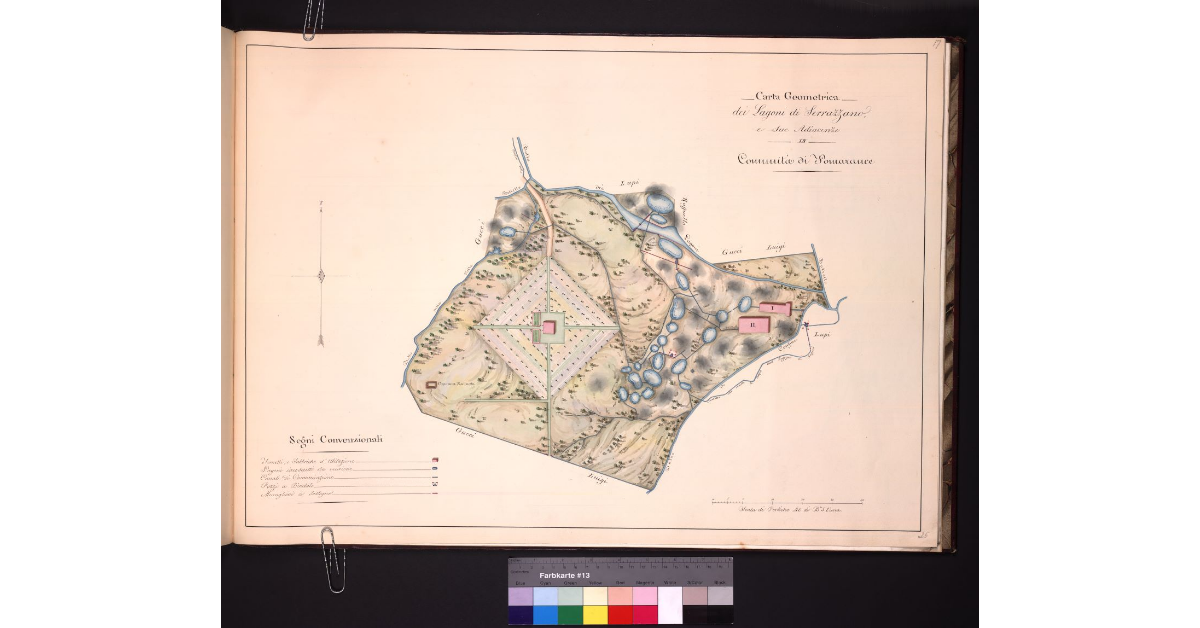 Carta Geometrica dei Lagoni di Serrazzano e sue adiacenze
