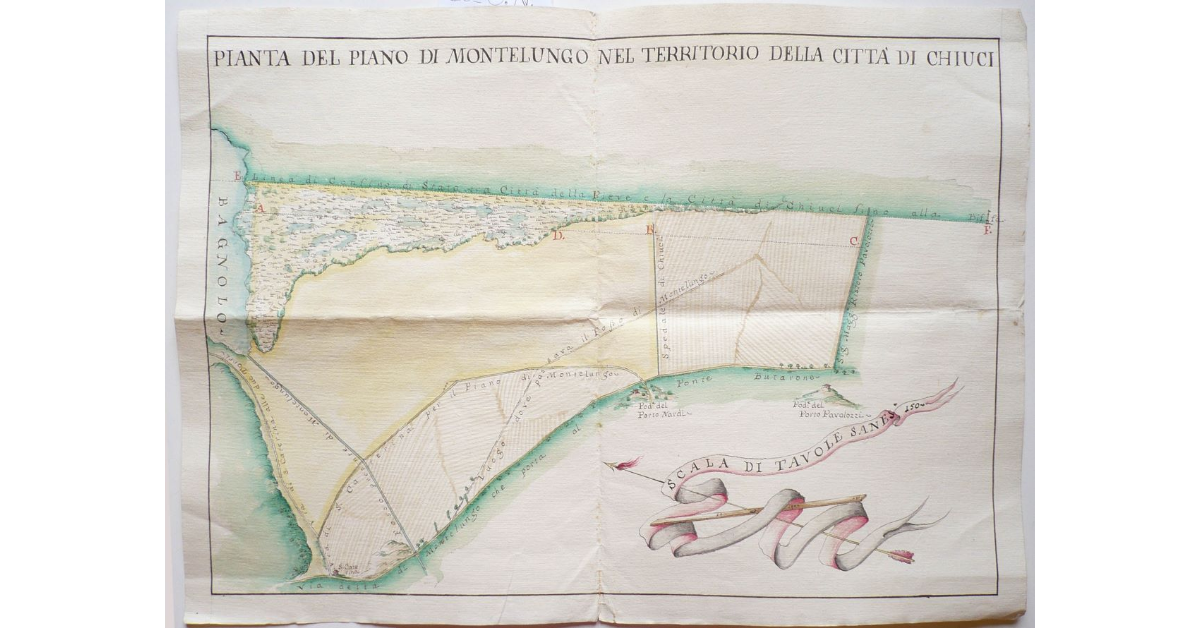 Pianta del piano di Montelungo nel territorio della città di Chiusi