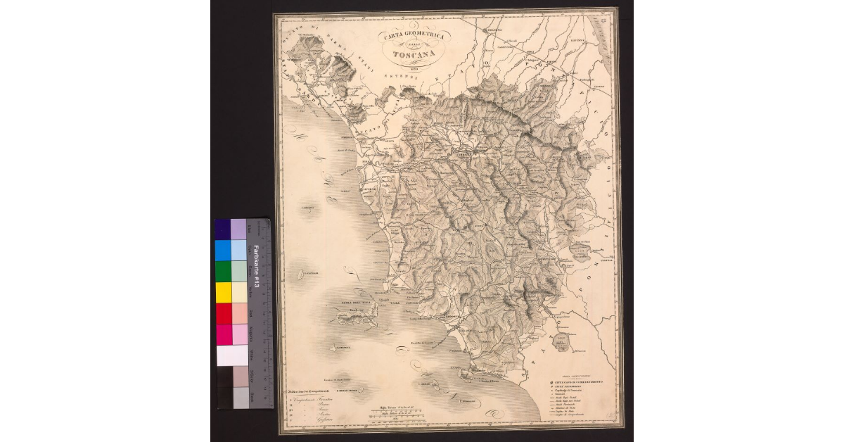 Carta geometrica della Toscana 1839