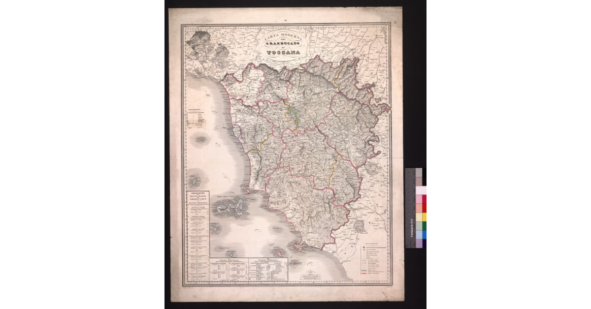 Carta moderna del Granducato di Toscana