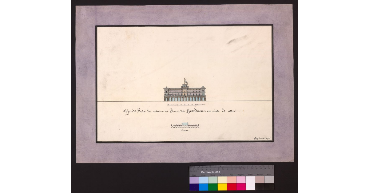 Ufizio di posta da costruirsi in piazza del Granduca, ove esiste, ed altri