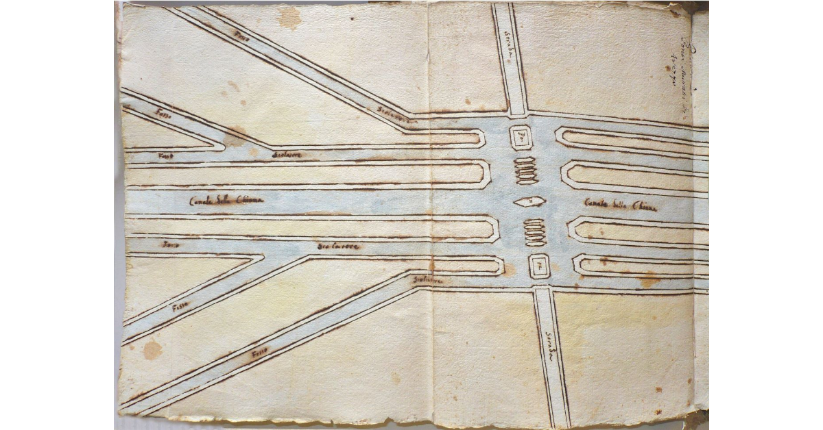 [Pianta del canale della Chiana]