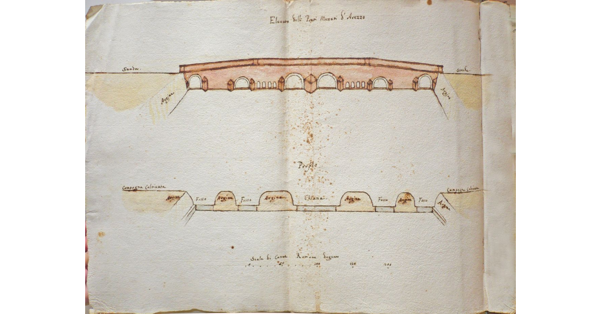 Elevato delli Ponti Murati d'Arezzo