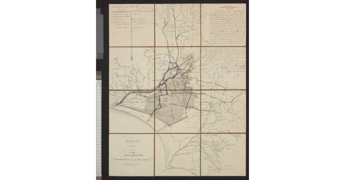 Padule di Castiglioni ed Adiacenze nel 1862 coi lavori eseguiti dopo il 1859