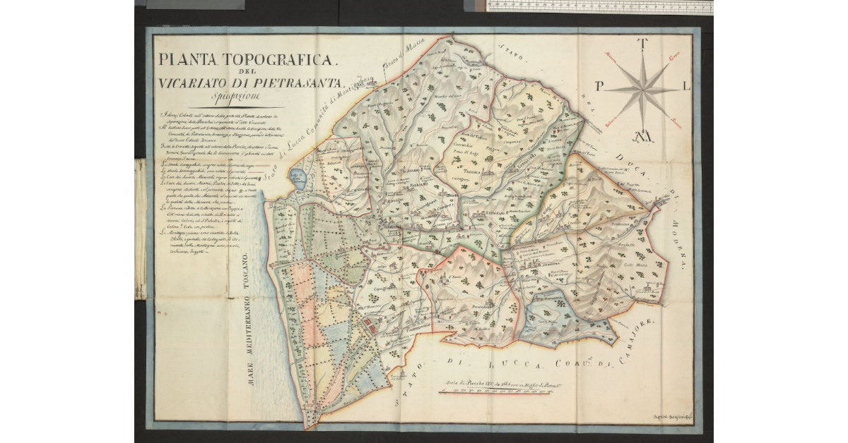 Pianta topografica del Vicariato di Pietrasanta