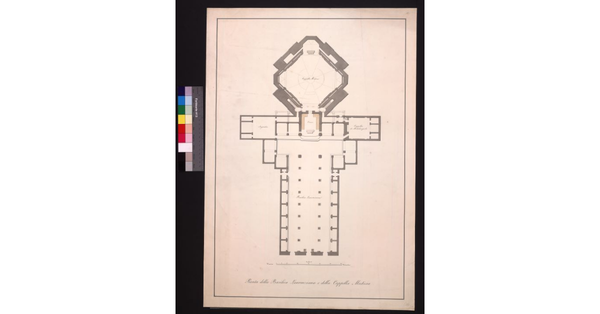 Pianta della Basilica Laurenziana e della Cappella medicea