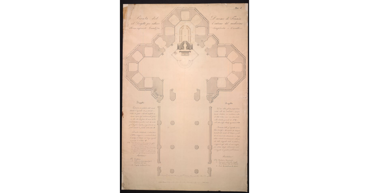 Pianta del duomo di Firenze col progetto per ridurre l'interno del medesimo alla sua imponente grandezza, semplicità e carattere