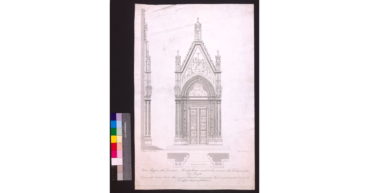 Porta maggiore della fiorentina metropolitana secondo le linee accennate nella tavola prospettica del progetto [...]