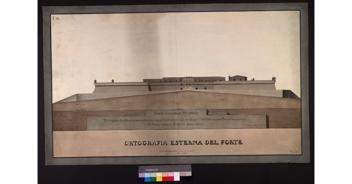 Ortografia esterna del forte