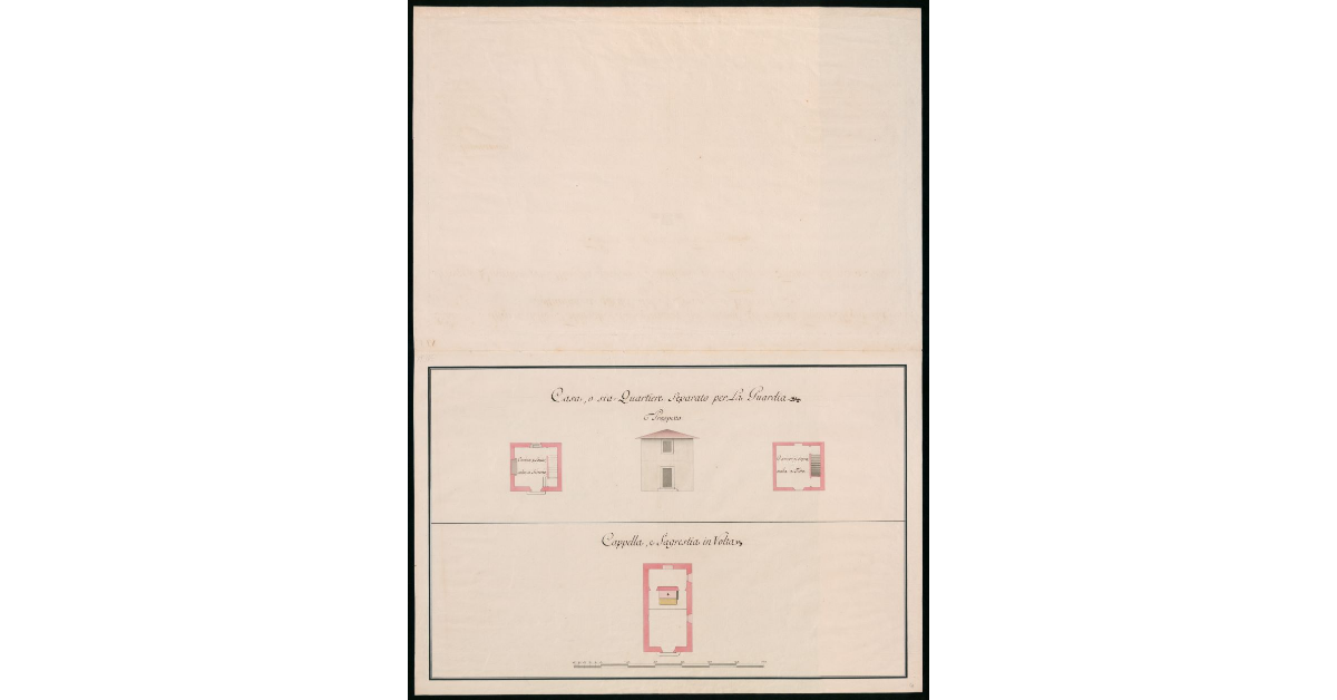 Piante e disegni delle fabbriche da costruirsi all'intorno del nuovo Forno o Moja da sostituirsi a quella del S. Lorenzo a Volterra. Pianta IX
