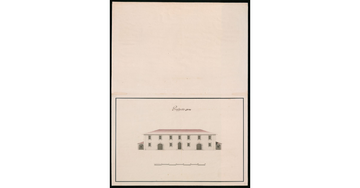 Piante e disegni delle fabbriche da costruirsi all'intorno del nuovo Forno o Moja da sostituirsi a quella del S. Lorenzo a Volterra. Pianta IX