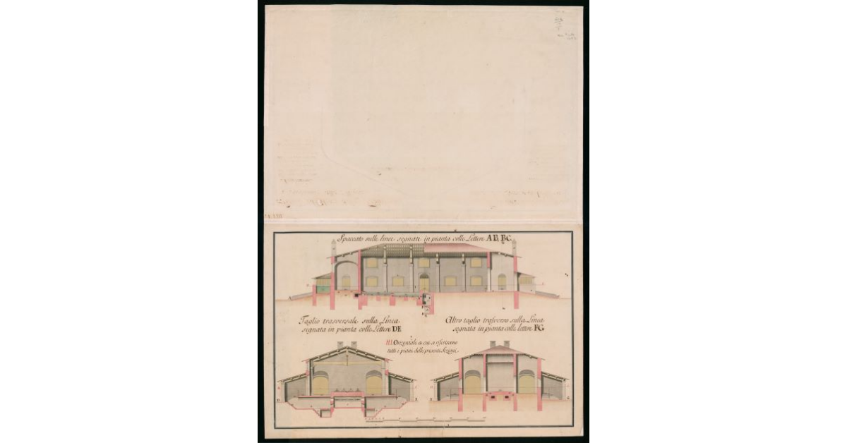 Piante ed alzati della fabbrica per il nuovo Forno da Sale da edficarsi e sostituirsi alla Moja attuale del S. Lorenzo di Volterra. Pianta VIII