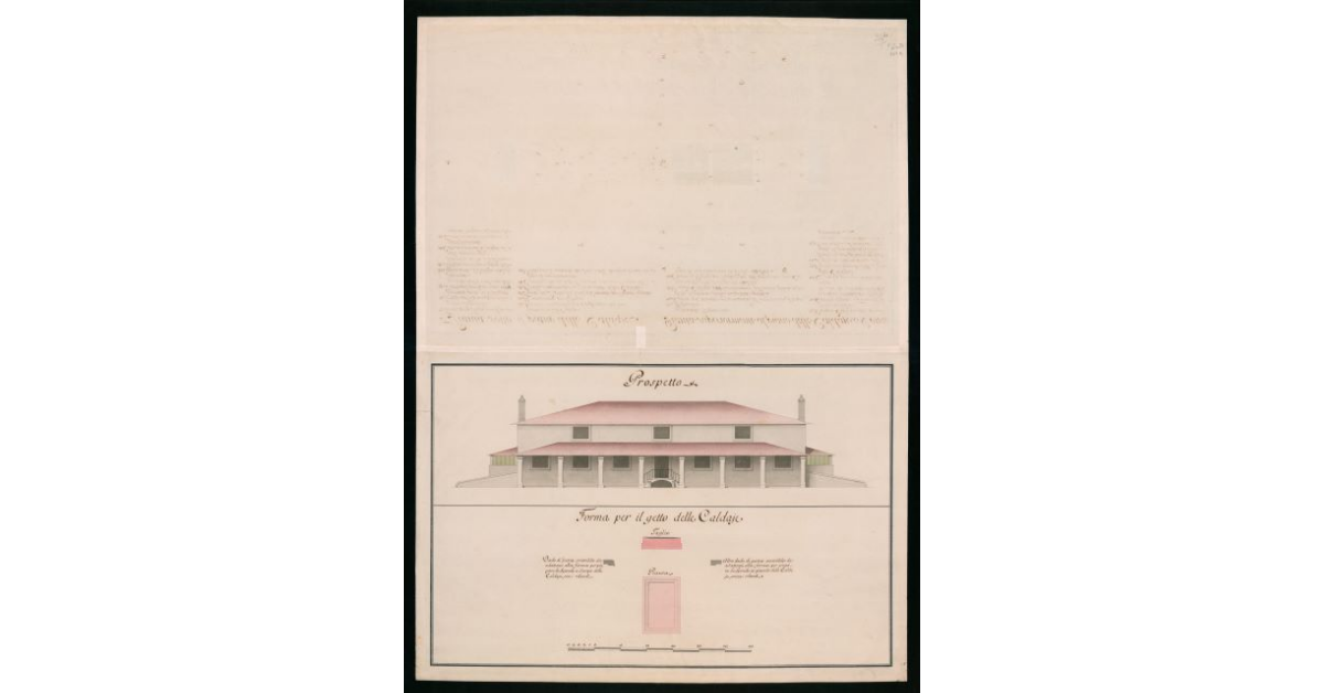 Piante ed alzati della fabbrica per il nuovo Forno da Sale da edficarsi e sostituirsi alla Moja attuale del S. Lorenzo di Volterra. Pianta VIII