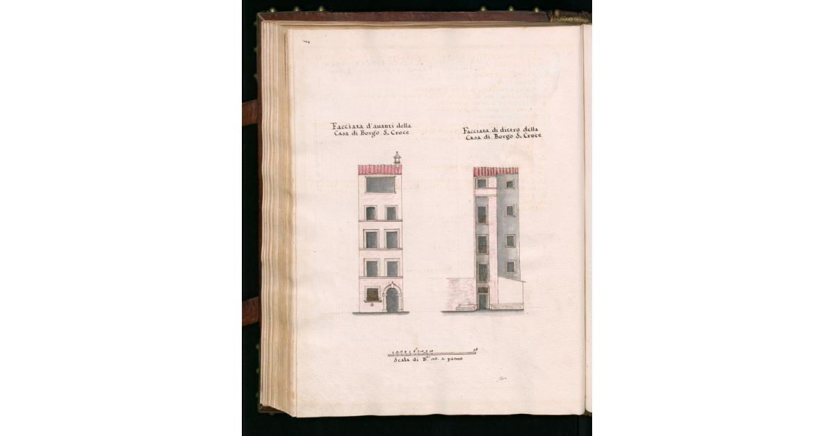 Casa di Borgo S.Croce ringrandita e restaurata l'anno 1732, come al Libro Maestro L a 285