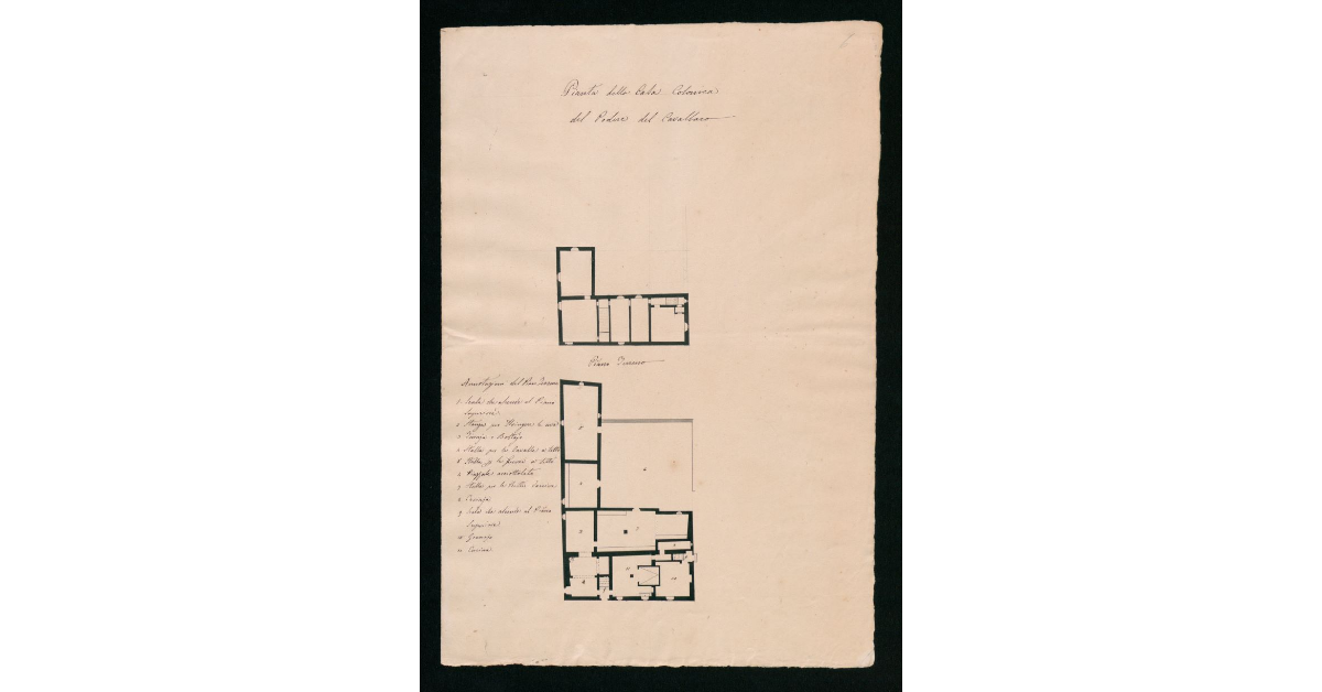 [Planimetrie della relativa casa colonica annessa al podere di Cavallaro]