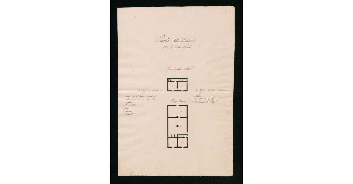 [Planimetria della relativa casa colonica del Podere della Porchereccia detta la Casa Nuova]