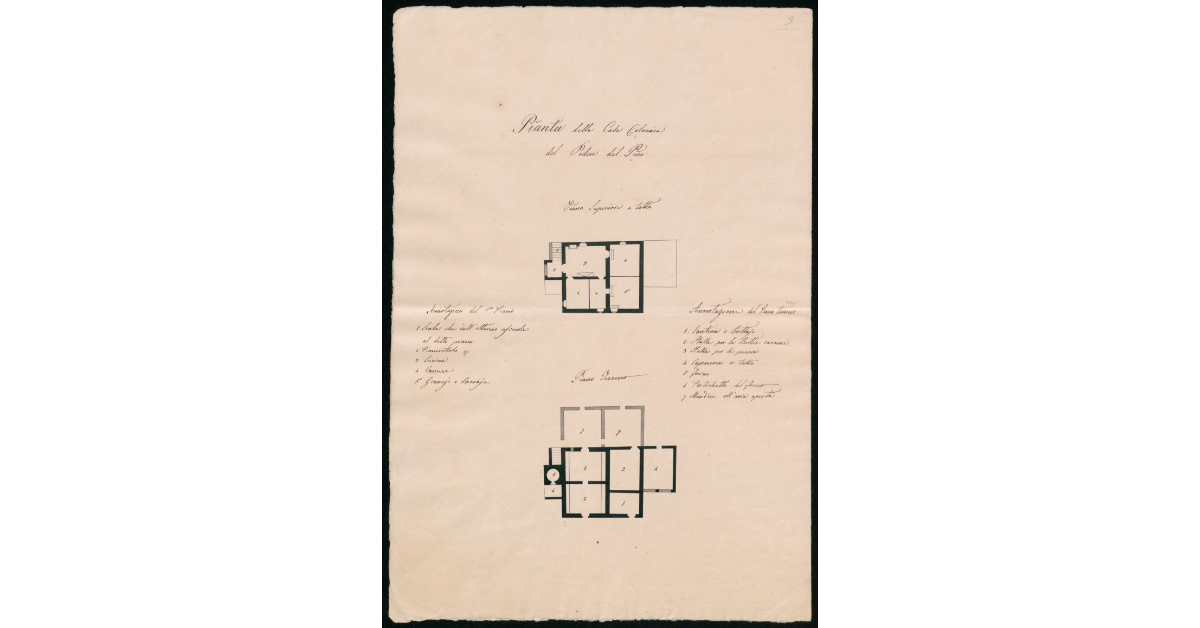 [Planimetria della casa colonica del podere del Pino]
