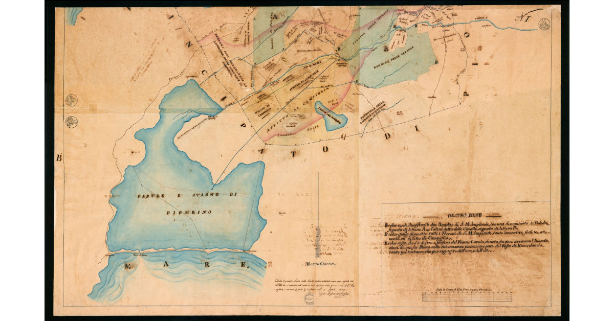 Pianta del Piano di Campiglia e del Padule di Piombino