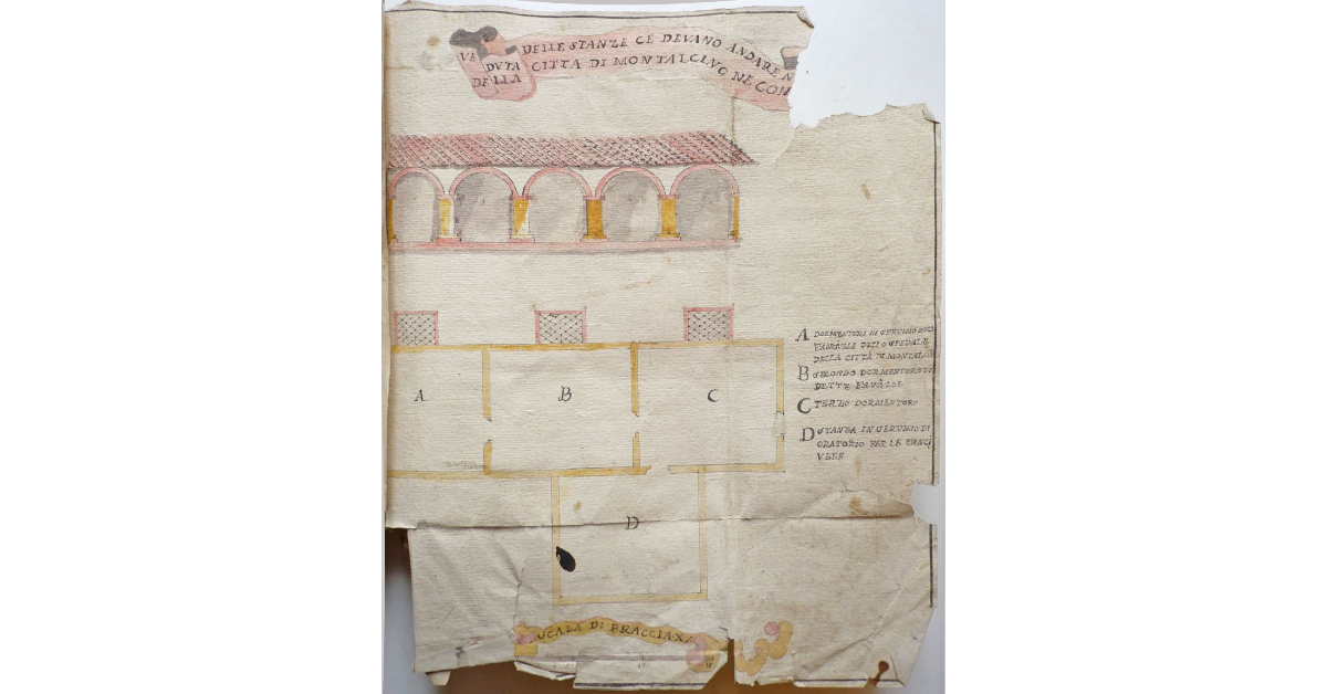 Veduta delle stanze che devono andare [...] della città di Montalcino ne con [...]