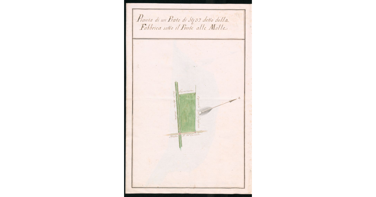 Pianta di un Prato di Stiora 32 detto della Fabbrica sotto il Ponte alle Molle