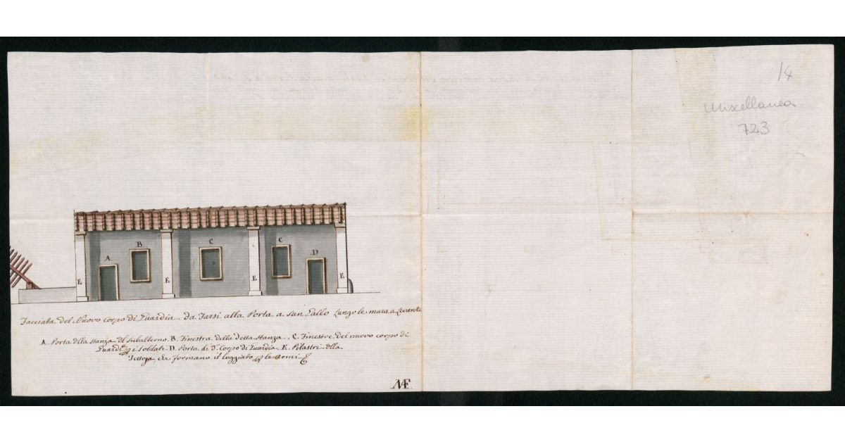Pianta per la nuova fabbrica del corpo di guardia alla Porta a San Gallo