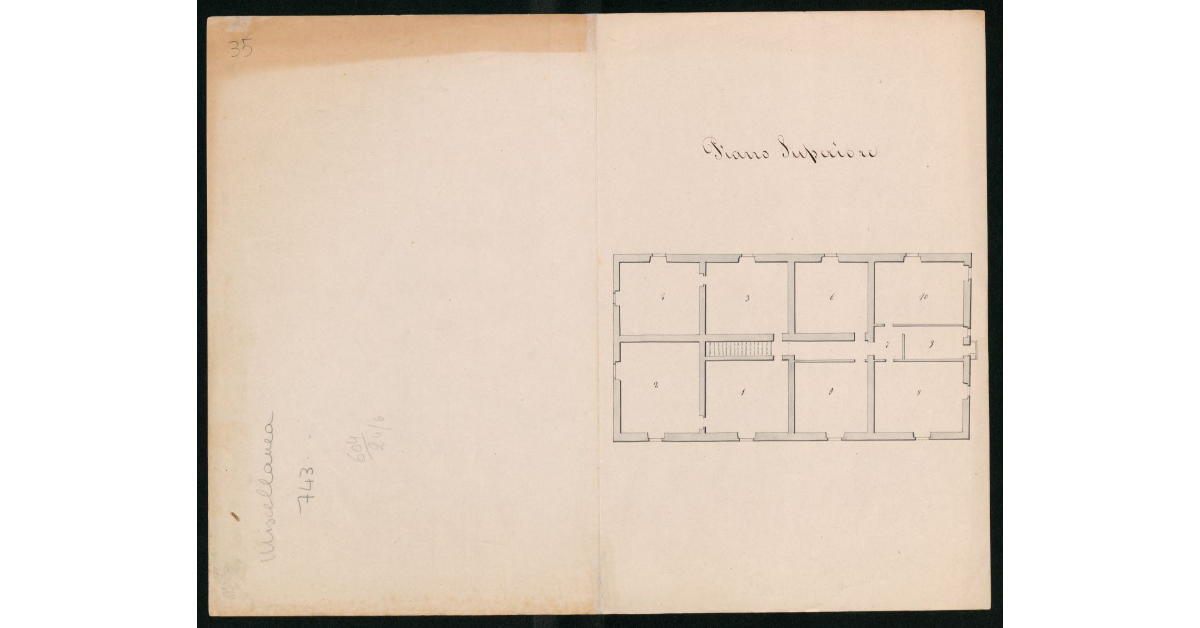 Casa colonica del podere detto dell'Isolotto. Piano superiore