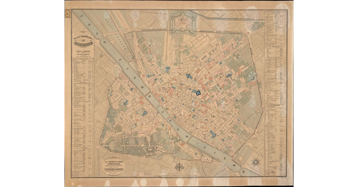Pianta topografica di Firenze