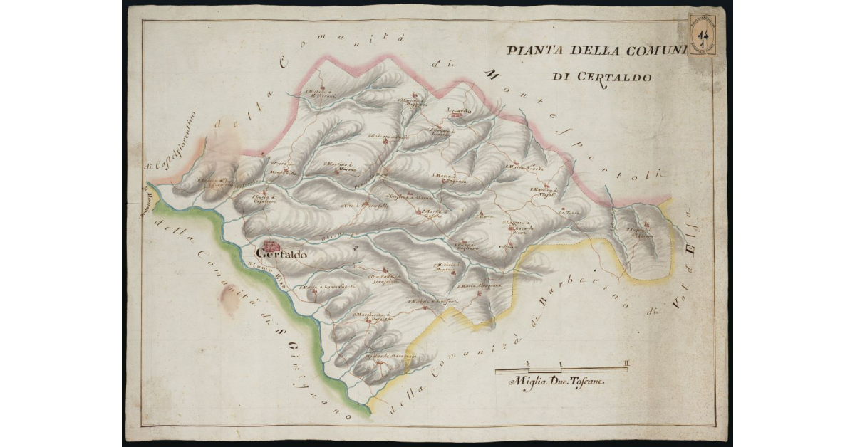 Pianta della comunità di Certaldo