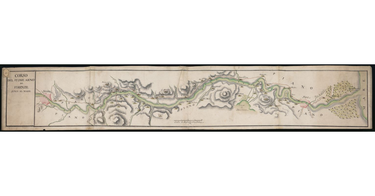 Corso del fiume Arno da Firenze sino al mare