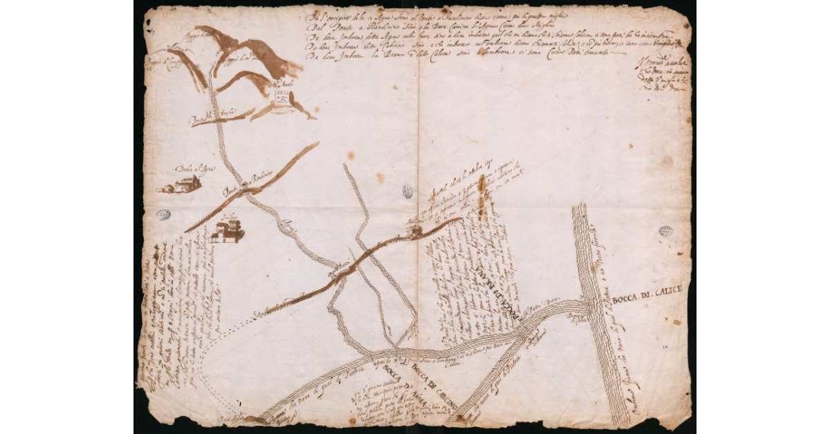 [Fiumi Agna, Bure, Brana e Calice con loro confluenza nell'Ombrone]