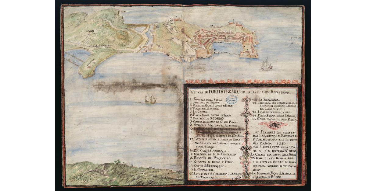 Veduta di Portoferraio per la parte verso Mezza Giorni