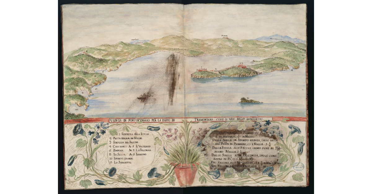 Veduta di Portoferraio per la parte di Tramontana, come si vede dallo Scoglietto