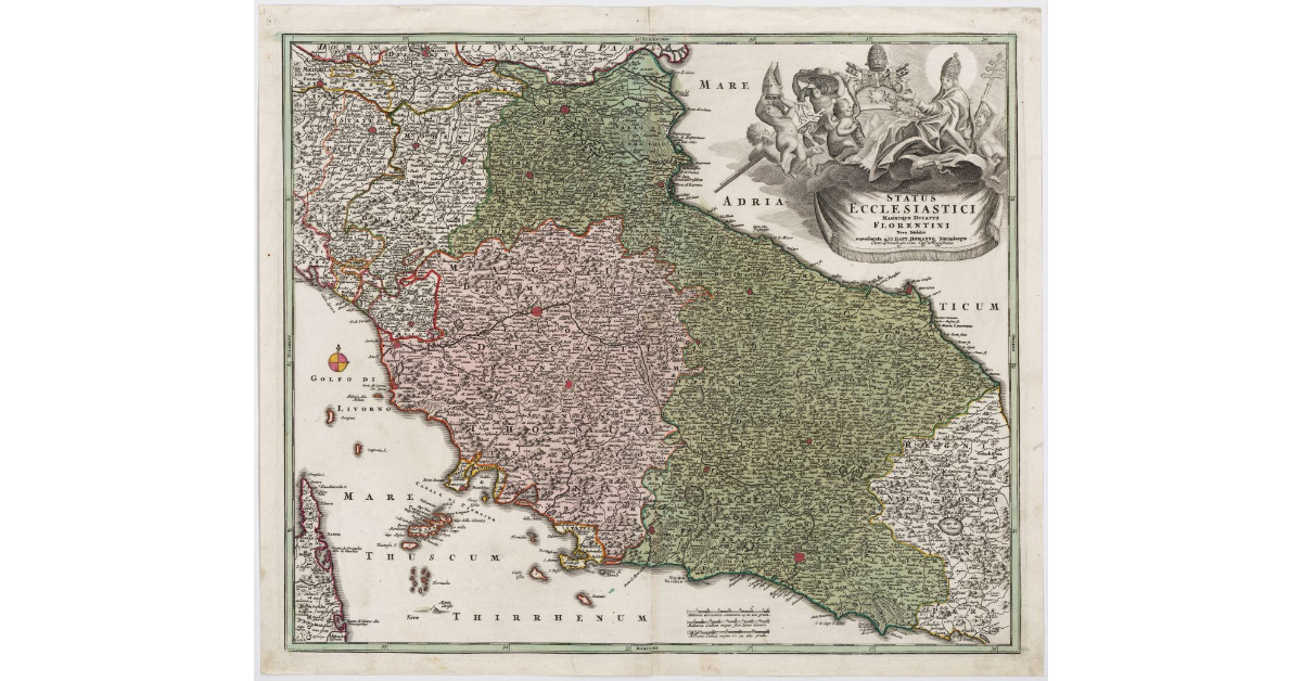 Status Ecclesiastici Magnique Ducatus Florentini Nova Exhibitio rappresentata a Io. Bapt. Homanno