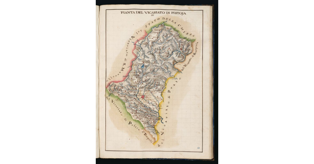 Pianta del Vicariato di Pistoia