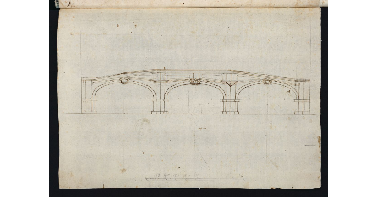 [Alzato del Ponte di Santa Trinita sull'Arno a Firenze]