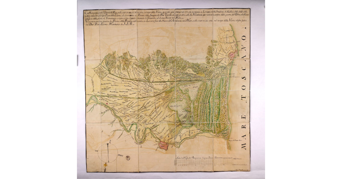 Carta corografica del Valdarno di Pisa nello stato in cui si ritrovava in tempo della visita generale già fattane nel 1773 [...]