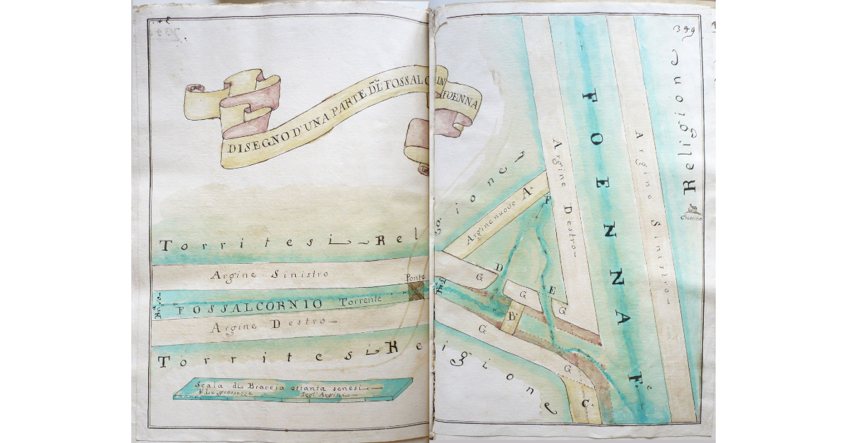 Disegno d'una parte del Fossalcornio in Foenna