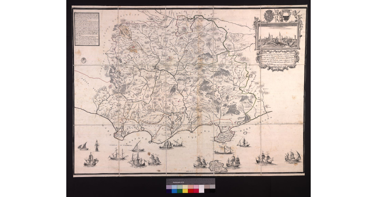 Nuova ed accurata carta topografica dello Stato di Siena diviso nelle due provincie, Superiore ed Inferiore [...]