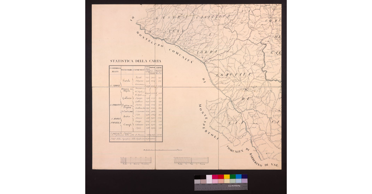 Topografia del territorio sottomesso alla giurisdizione dei tre commissari di Firenze
