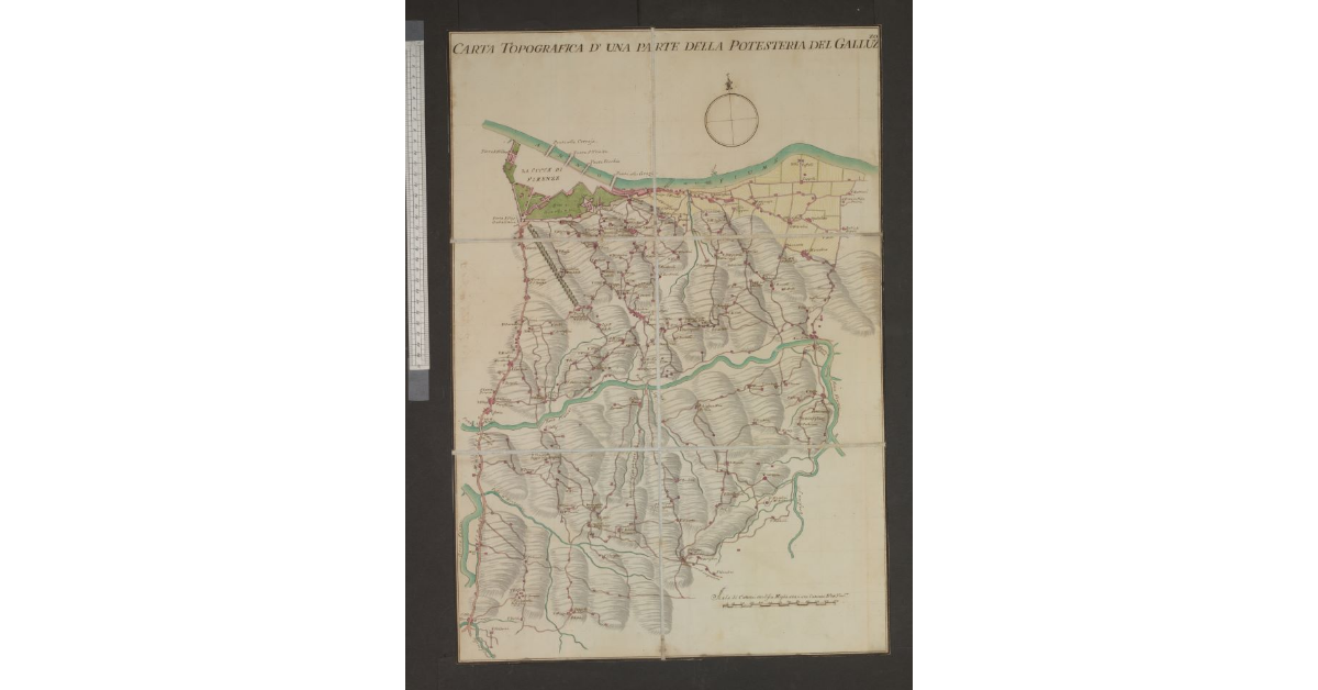 Carta topografica di una parte della podesteria del Galluzzo