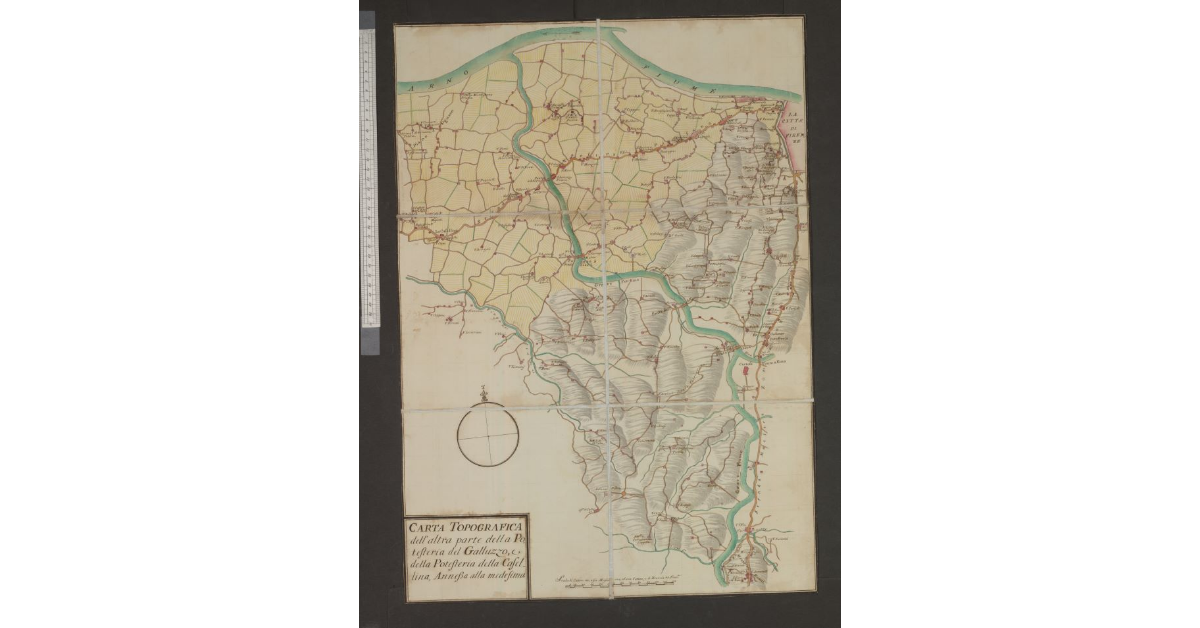 Carta topografica dell'altra parte della podesteria del Galluzzo e della podesteria della Casellina, annessa alla medesima