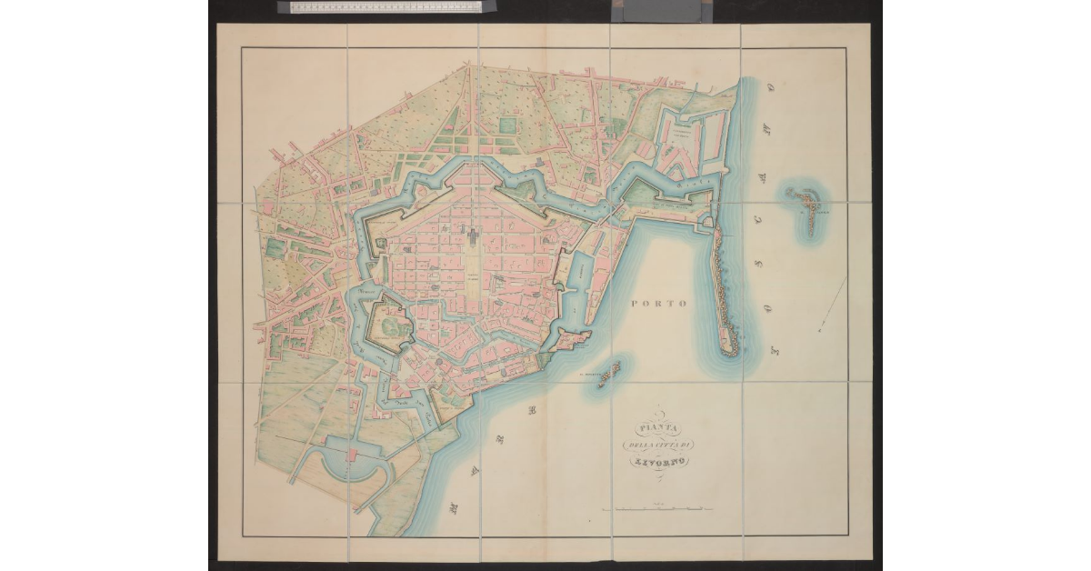 Pianta della città di Livorno