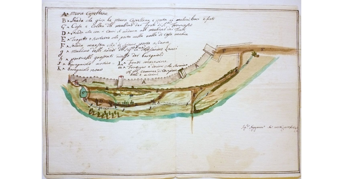 [Mulini dei Frati di San Francesco in Asciano e mulini del cavalier Lanci]