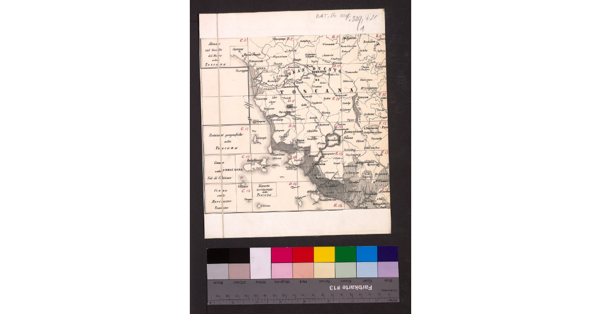 [Carta topografica austriaca dell'Italia Centrale]-Scheletro [quadro d'unione]