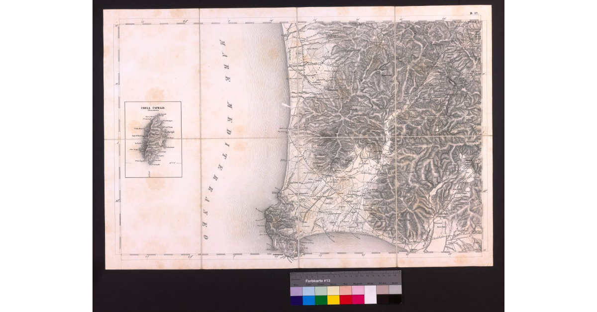[Tavola D12-Territori litoranei dal forte di Bibbona a Piombino, Val di Cornia, Massa Marittima e Isola di Capraia]